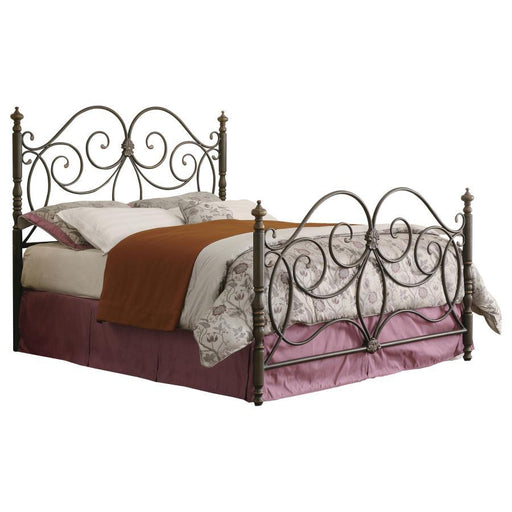 London - Metal Scroll Bed - Simple Home Plus