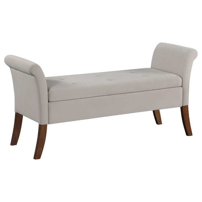 Farrah - Upholstered Rolled Arms Storage Bench - Simple Home Plus