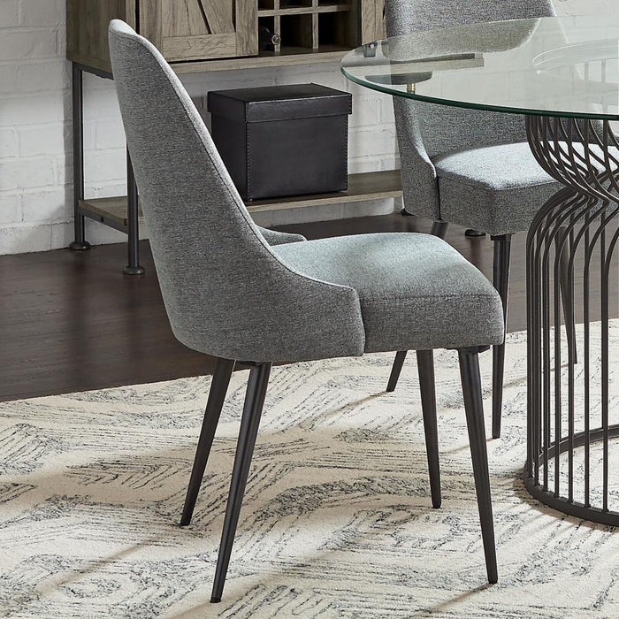 Alan - Upholstered Dining Chairs (Set of 2) - Gray - Simple Home Plus