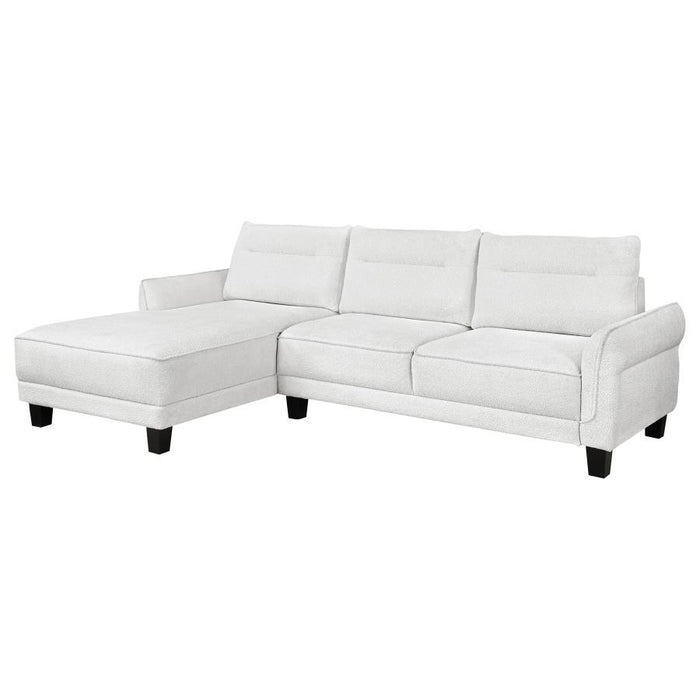 Caspian - Upholstered Curved Arms Sectional Sofa - Simple Home Plus