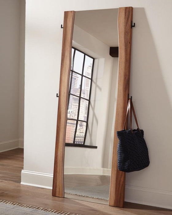 Winslow - Standing Mirror - Smokey Walnut And Coffee Bean - Simple Home Plus