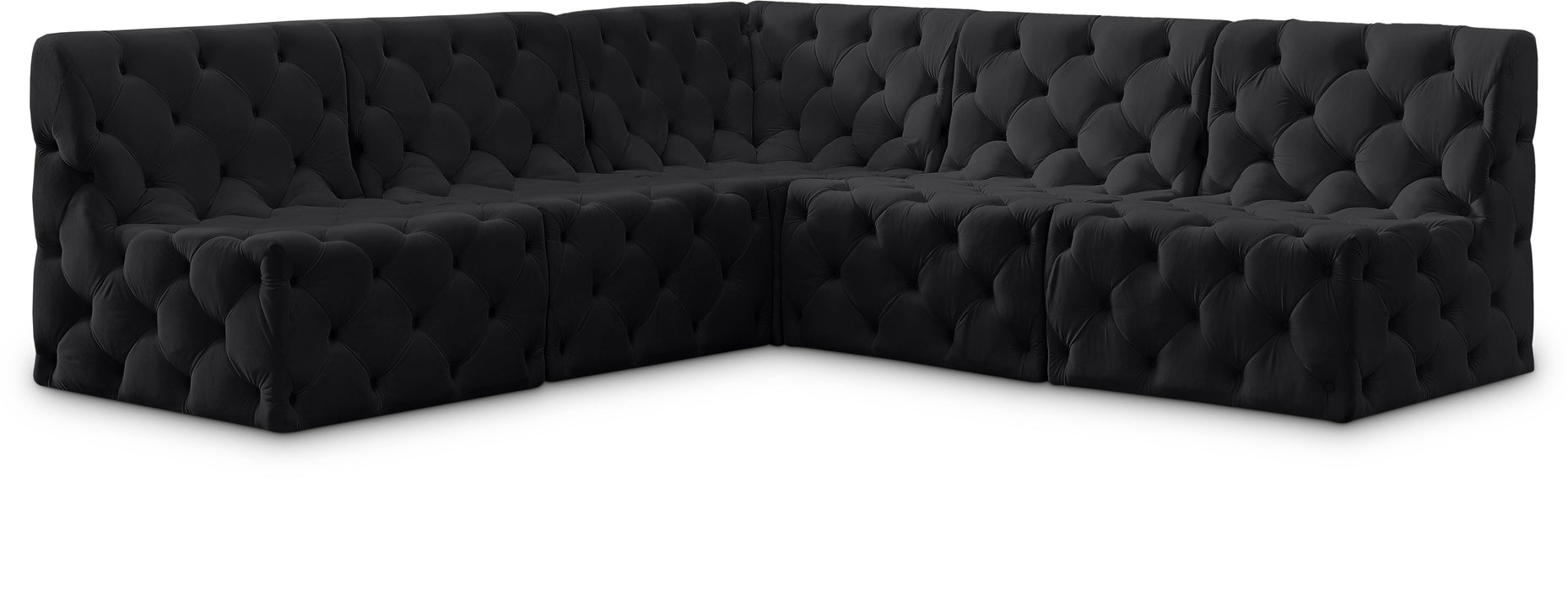 Tuft - Modular Sectional 5 Piece - Black - Modern & Contemporary