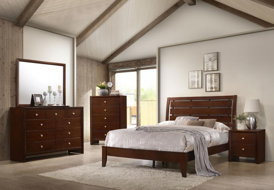 Serinity - Panel Bed with Cut-out Headboard - Simple Home Plus