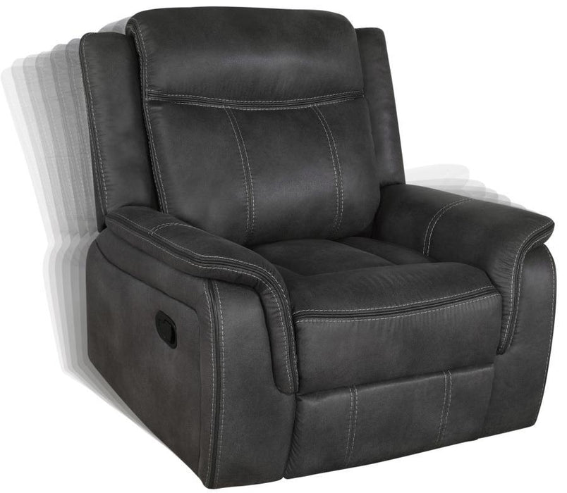 Lawrence - Upholstered Tufted Back Glider Recliner - Simple Home Plus