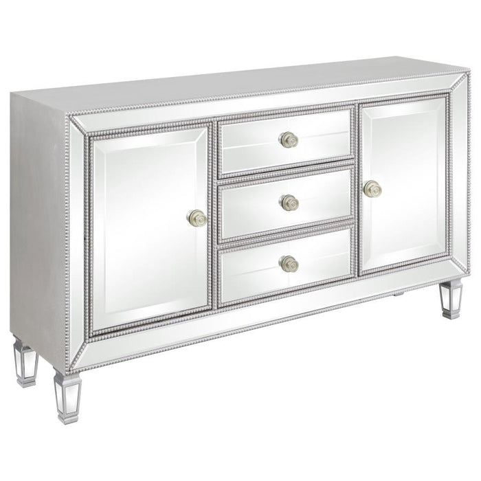 Leticia - 3-Drawer Accent Cabinet - Silver - Simple Home Plus