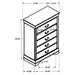 Louis Philippe - Five-drawer Chest - Simple Home Plus