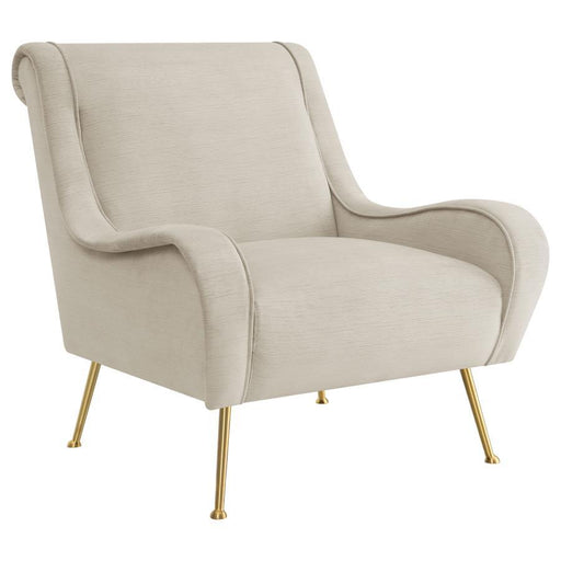 Ricci - Upholstered Saddle Arms Accent Chair - Simple Home Plus