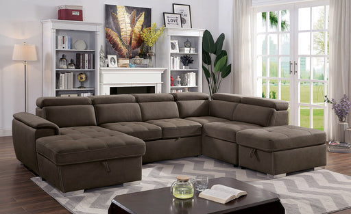 Hugo - Sectional - Light Brown - Simple Home Plus