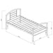 Baines - Metal Bed with Arched Headboard - Simple Home Plus