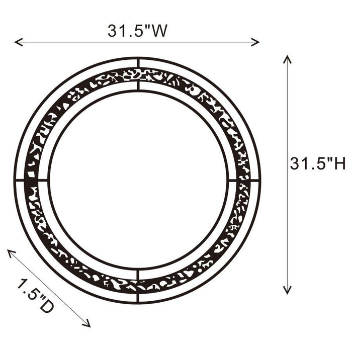 Lixue - Round Wall Mirror With LED Lighting - Silver - Simple Home Plus