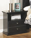 Maribel - Black - One Drawer Night Stand - Simple Home Plus