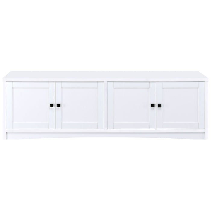 Laughlin - 4 Door Engineered Wood TV Stand - White