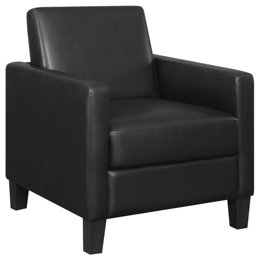 Julio - Upholstered Accent Chair With Track Arms - Black - Simple Home Plus