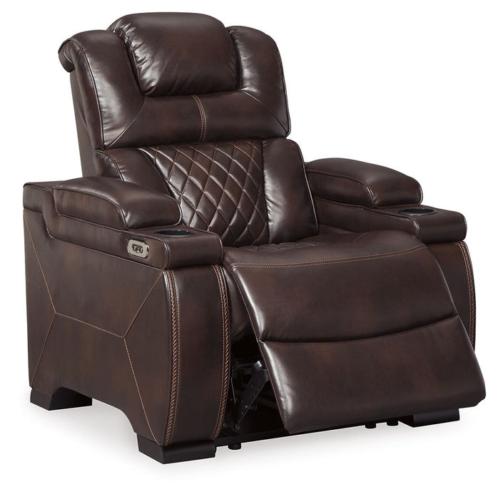 Warnerton - Brown Dark - Pwr Recliner/Adj Headrest - Simple Home Plus