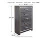 Lodanna - Gray - Five Drawer Chest - Simple Home Plus