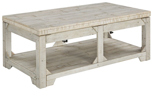 Fregine - Whitewash - Lift Top Cocktail Table - Simple Home Plus