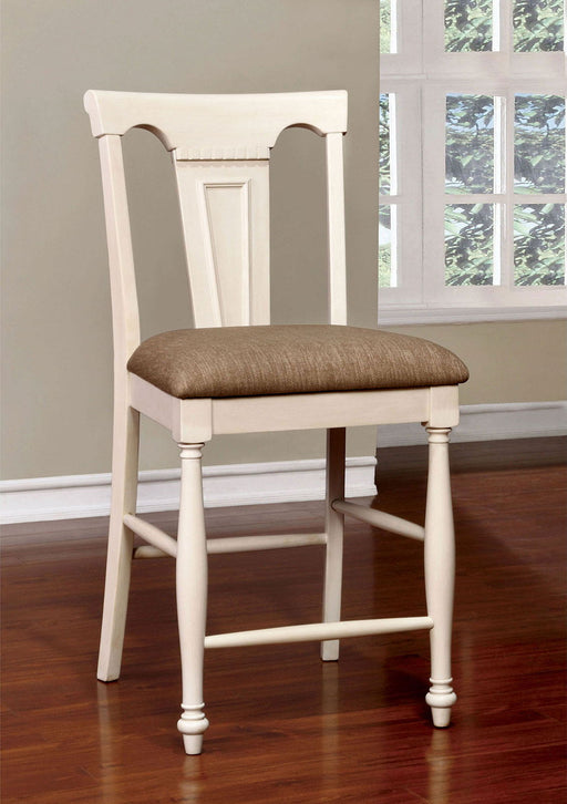 Sabrina - Counter Height Chair (Set of 2) - Off-White / Tan - Simple Home Plus