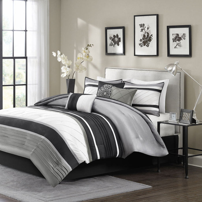 Blaire - King Piece Comforter (Set of 7) - Gray