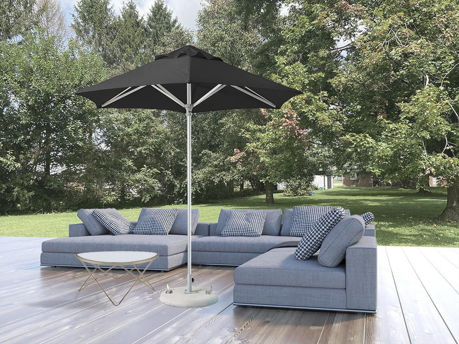 Polyester, Round Market Patio Umbrella - Black