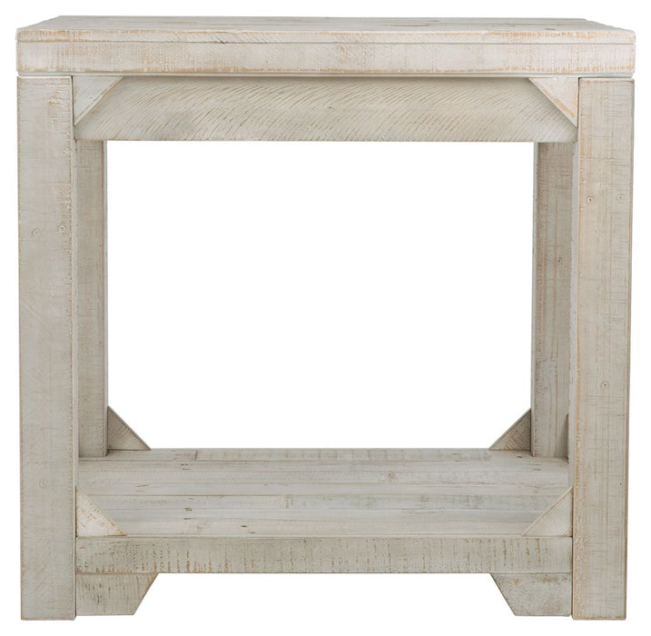 Fregine - Whitewash - Rectangular End Table - Simple Home Plus