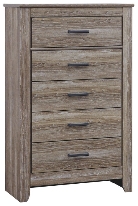 Zelen - Warm Gray - Five Drawer Chest - Simple Home Plus