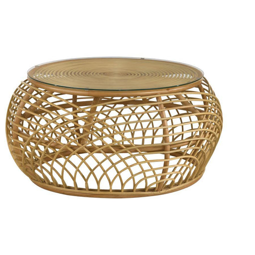 Dahlia - Round Woven Rattan Coffee Table - Natural - Simple Home Plus