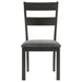 Jakob - Upholstered Side Chairs With Ladder Back (Set of 2) - Gray And Black - Simple Home Plus