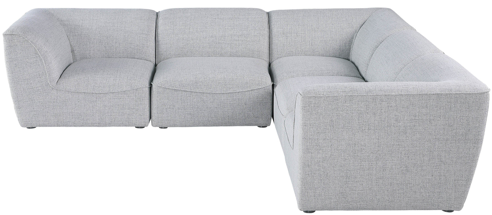 Miramar - Modular Sectional 5 Piece - Gray - Fabric - Modern & Contemporary