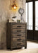 Woodmont - 5-Drawer Chest - Rustic Golden Brown - Simple Home Plus