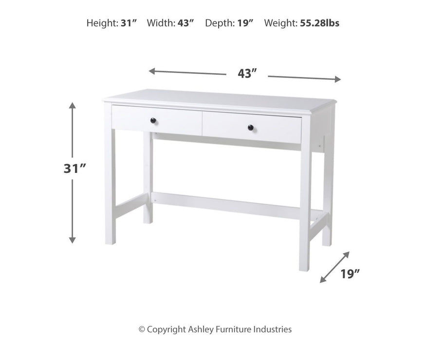 Othello - White - Home Office Small Desk - Simple Home Plus