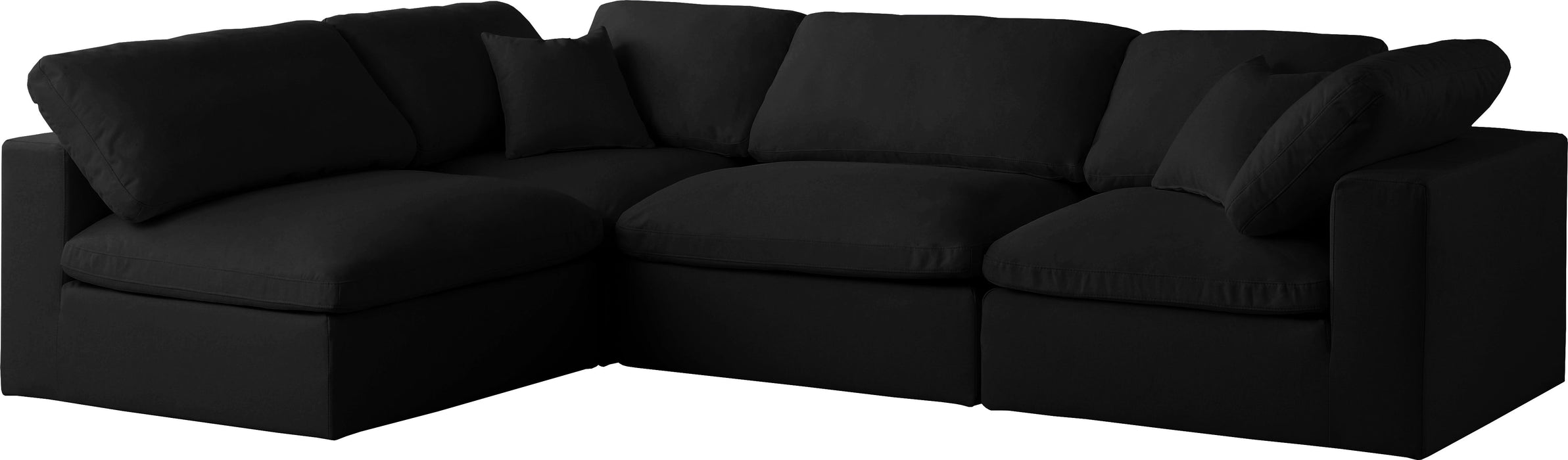 Plush - Standard Comfort Modular Sectional - Black