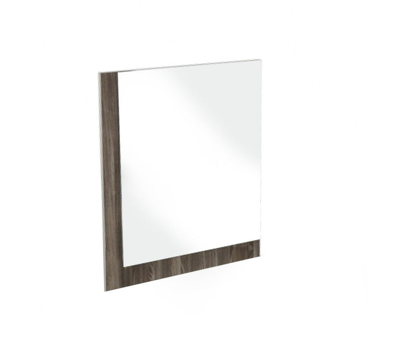 39" Veneer And Glass Mirror - Gray