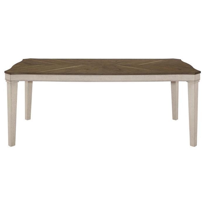 Ronnie - Starburst Dining Table - Nutmeg And Rustic Cream - Simple Home Plus