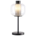 Ingrid - Glass Shade Bedside Table Lamp - Black - Simple Home Plus