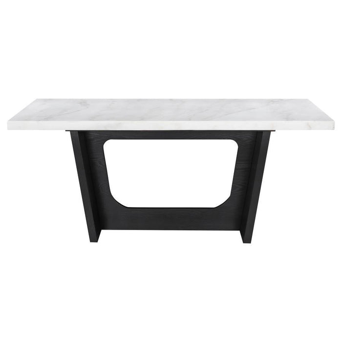 Osborne - 72" Marble Top Dining Table - Rustic Espresso - Simple Home Plus