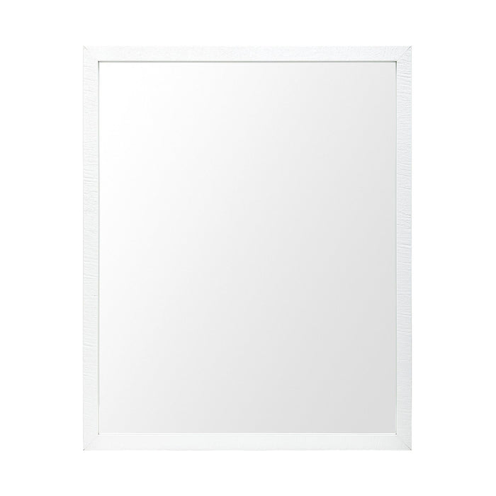 Accent Mirror Rectangle With Crisp White Frame - White