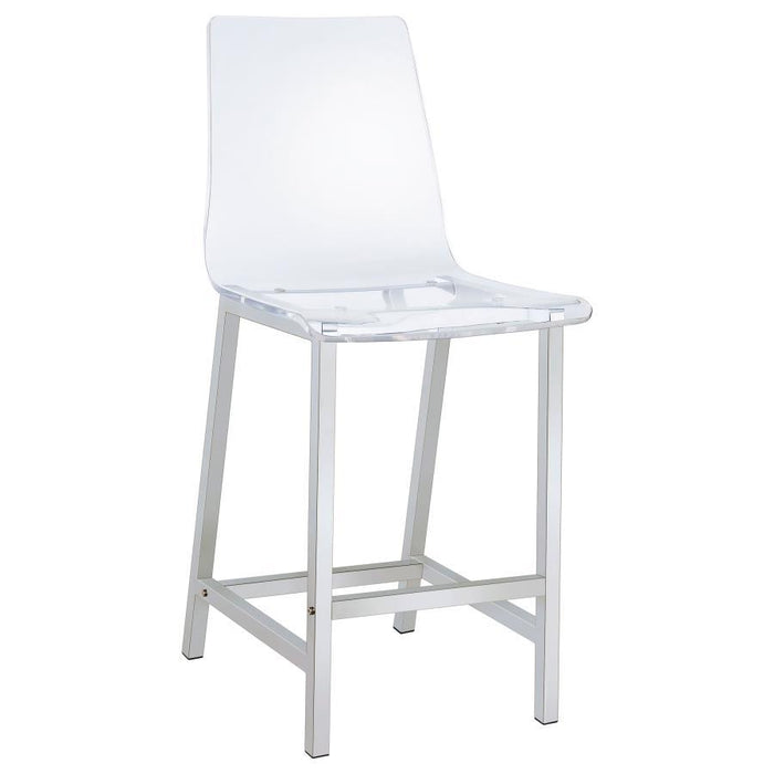 Juelia - Chrome Stools (Set of 2) - Simple Home Plus