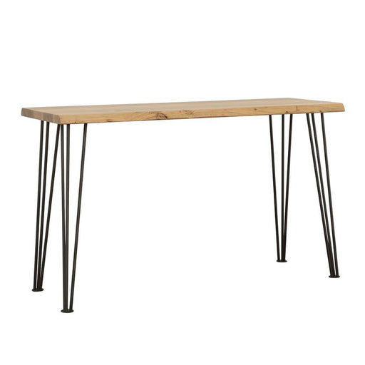 Zander - Sofa Table With Hairpin Leg - Natural And Matte Black - Simple Home Plus