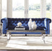 Bleker - Tufted Tuxedo Arm Sofa - Blue - Simple Home Plus