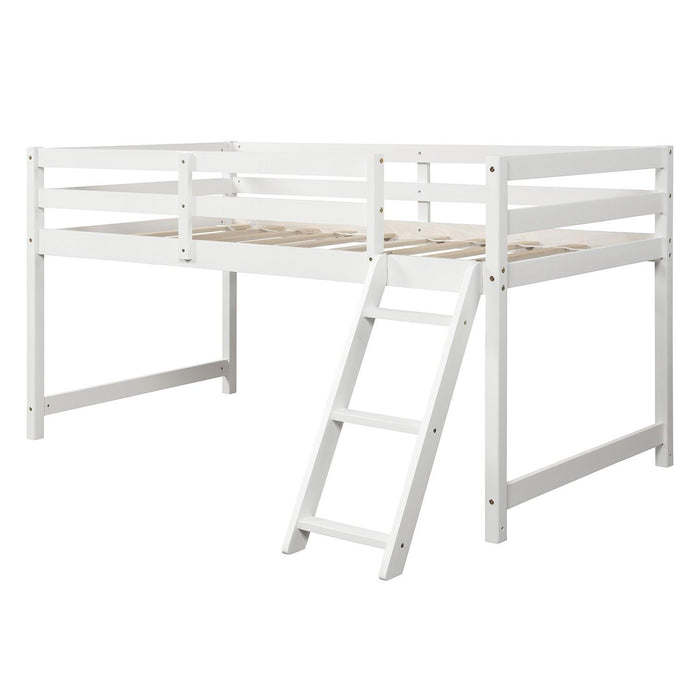 Twin Size Full Size Bunk Bed - White