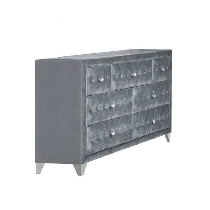 Seven Drawer Triple Dresser - Gray