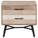 Marlow - 2-Drawer Nightstand - Rough Sawn Multi - Simple Home Plus