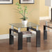 Dyer - Tempered Glass End Table With Shelf - Black - Simple Home Plus