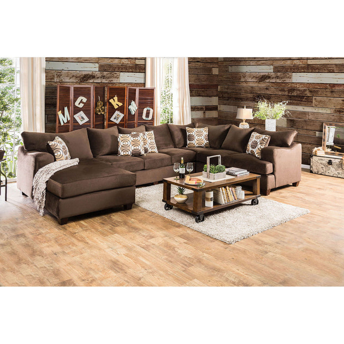 Wessington - U-Shaped Sectional - Chocolate - Simple Home Plus