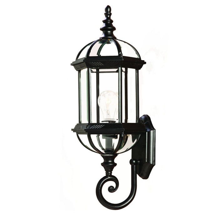 Cylindrical Lantern Wall Light - Matte Black