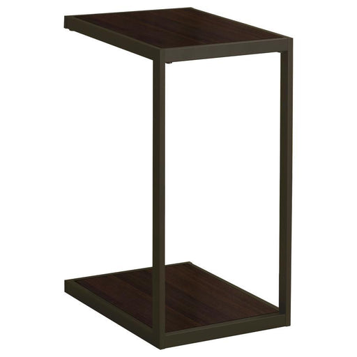 Jose - Rectangular Accent Table With Bottom Shelf - Brown - Simple Home Plus
