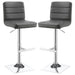 Bianca - Square Upholstered Adjustable Bar Stools (Set of 2) - Simple Home Plus