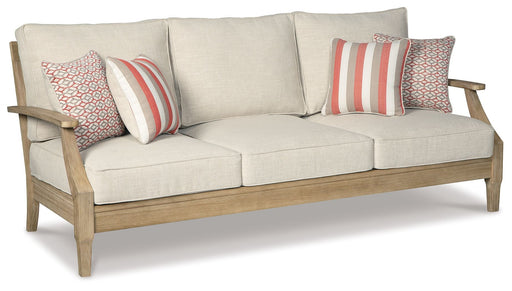 Clare - Beige - Sofa With Cushion - Simple Home Plus