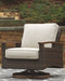 Paradise - Medium Brown - Swivel Lounge Chair (Set of 2) - Simple Home Plus