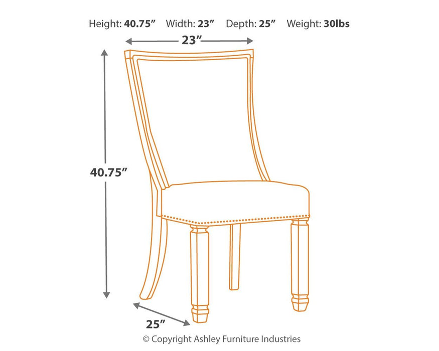 Bolanburg - Brown / Beige - Dining Uph Side Chair (Set of 2) - Lattice Back - Simple Home Plus